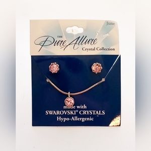 🍁 3 For $12 The Pure Allure Crystal Earrings & Pendant Set Swarovski🍁